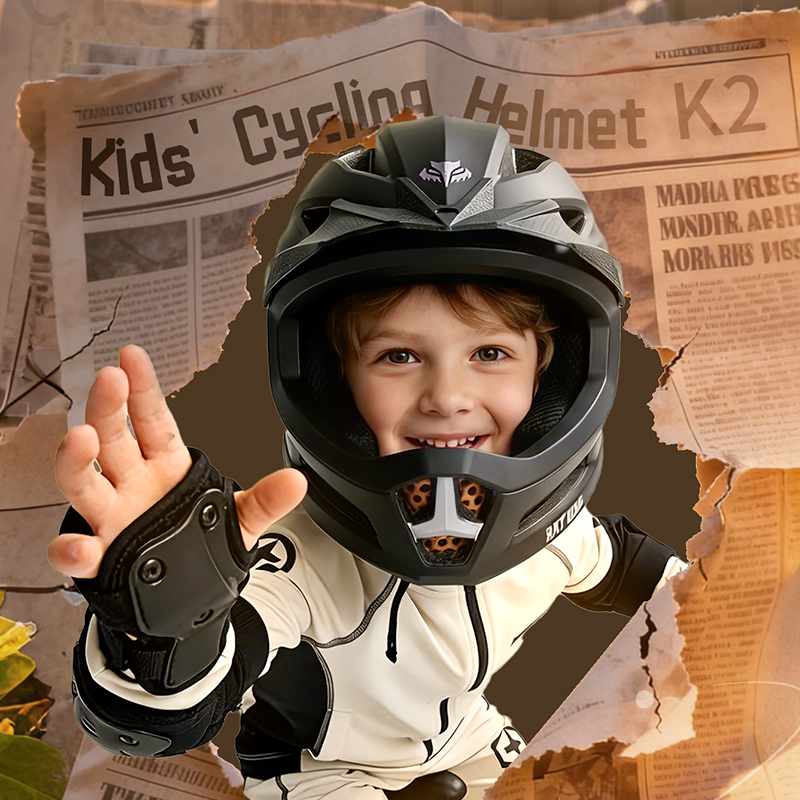 Cycling Safety Gear For Kids - Capacete de Ciclismo Infantil BATFOX, Capacete