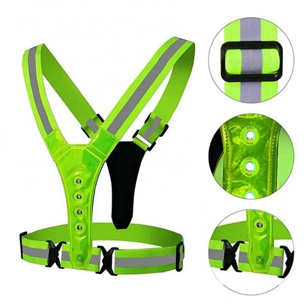 Led correndo colete reflexivo  - Cycling Gear Clothing avaliação e preço