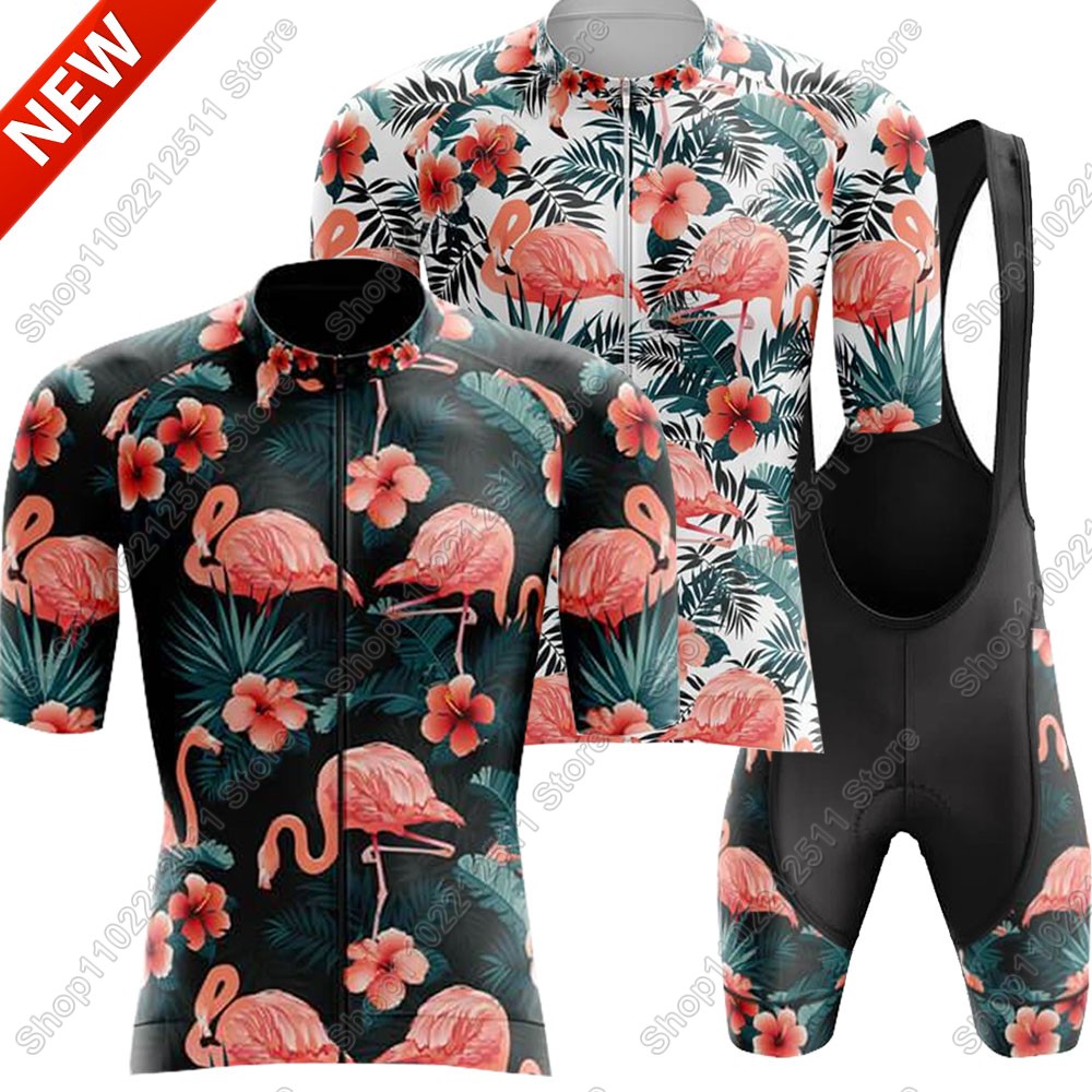 2025 flamingo conjunto camisa  - Cycling Gear Clothing avaliação e preço